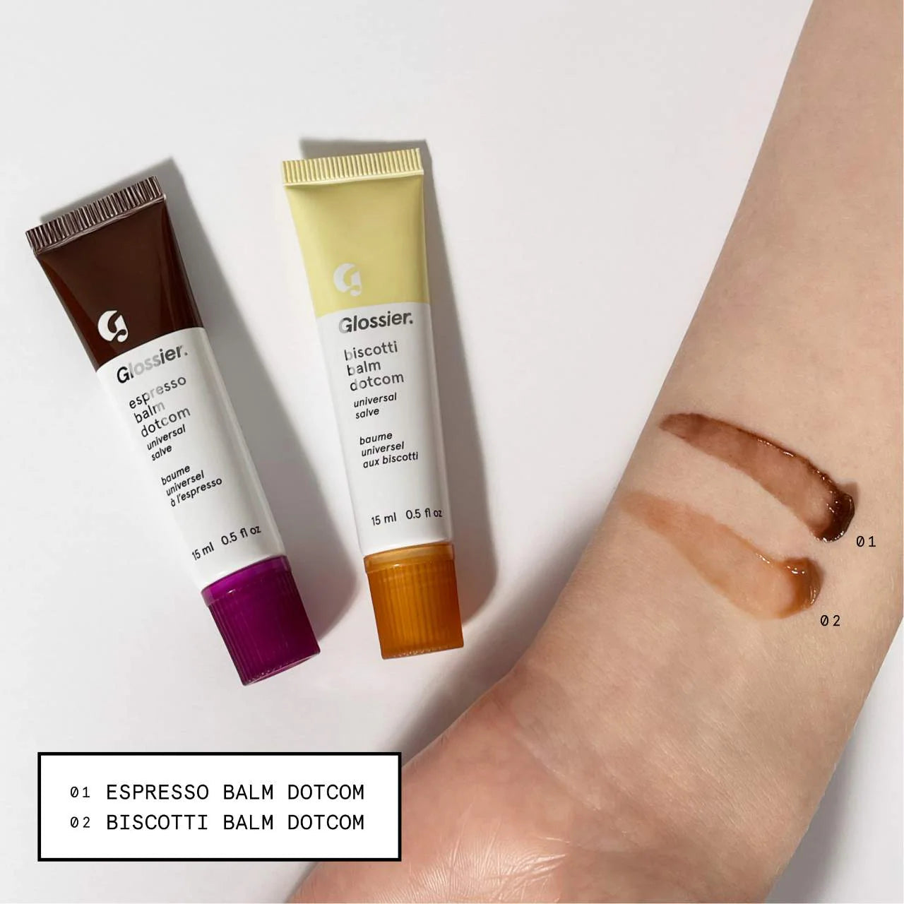 Glossier Limited Edition Biscotti And Espresso Balm Dotcom Duo